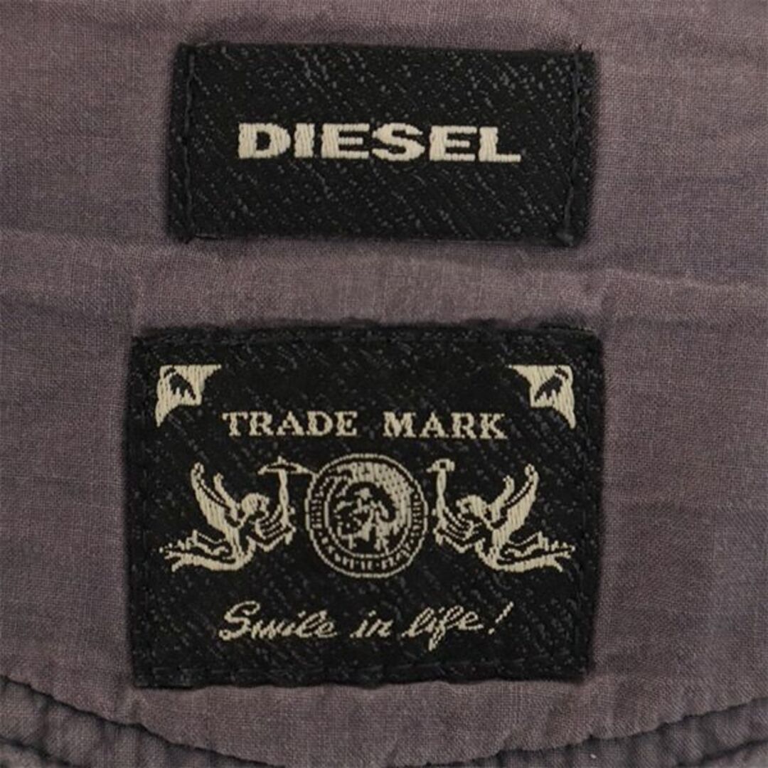 DIESEL(ディーゼル)のディーゼル ワッペン 長袖 ジップパーカー M グレー DIESEL ディーゼル スウェット メンズ 古着 【231217】 メンズのトップス(パーカー)の商品写真