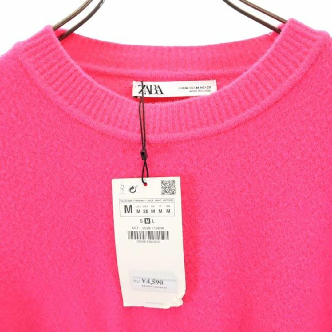 ZARA(ザラ)の未使用 ザラ 長袖 セーター M ピンク ZARA ニット レディース 古着 【231217】 レディースのトップス(ニット/セーター)の商品写真