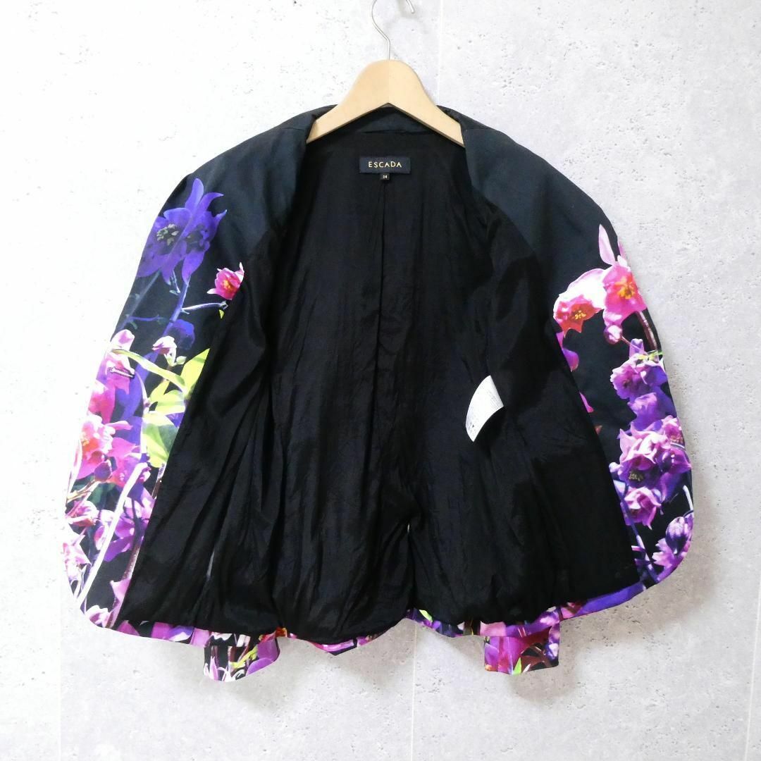 ソルクレスタ』 良品 綺麗 ESCADA 花柄 ストレッチ シングル 1B