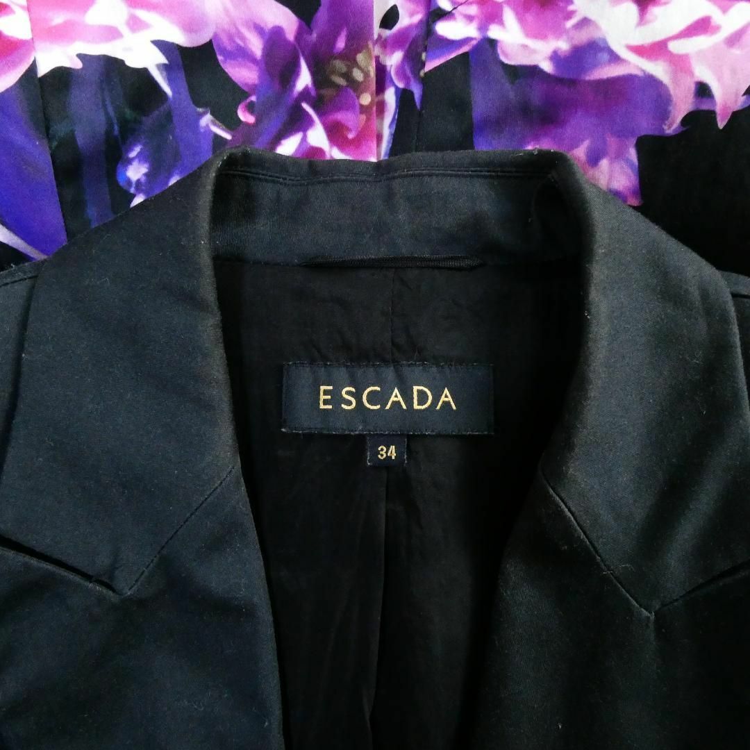 ソルクレスタ』 良品 綺麗 ESCADA 花柄 ストレッチ シングル 1B