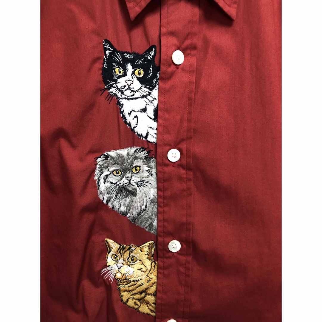 mise all green    猫刺繍シャツ&ベスト レディースのトップス(シャツ/ブラウス(長袖/七分))の商品写真