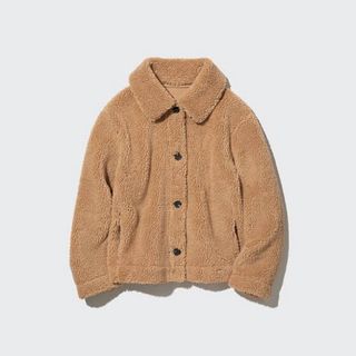 ユニクロ(UNIQLO)のUNIQLO ボアフリースジャケット　3XL BROWN ブラウン　新品未開封(ブルゾン)