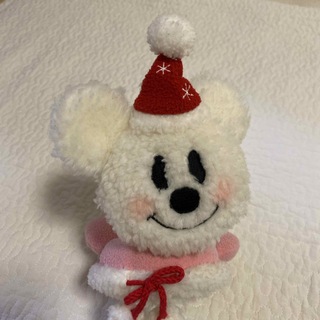 ディズニー(Disney)のディズニーリゾート25周年クリスマス　ミッキーミニー雪だるま　耳あて(キャラクターグッズ)