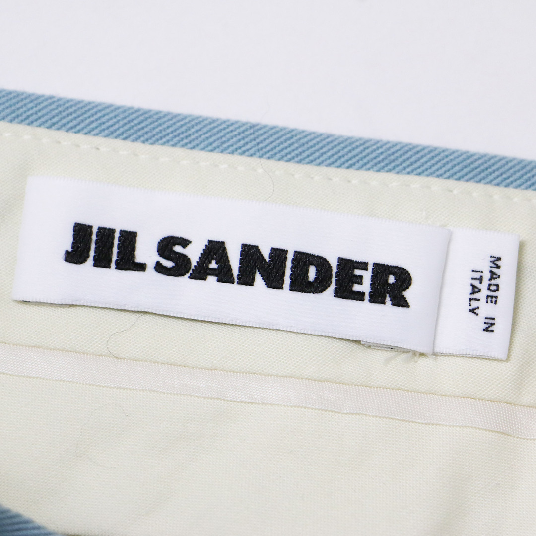 Jil Sander(ジルサンダー)の美品 JIL SANDER ジル・サンダー パンツ ライトブルー 36(S) ボトムス ズボン ロング テーパード センタープレス ストレッチ ベーシック シンプル コットン 綿 ポリウレタン イタリア製 ブランド【レディース】【中古】 レディースのパンツ(カジュアルパンツ)の商品写真