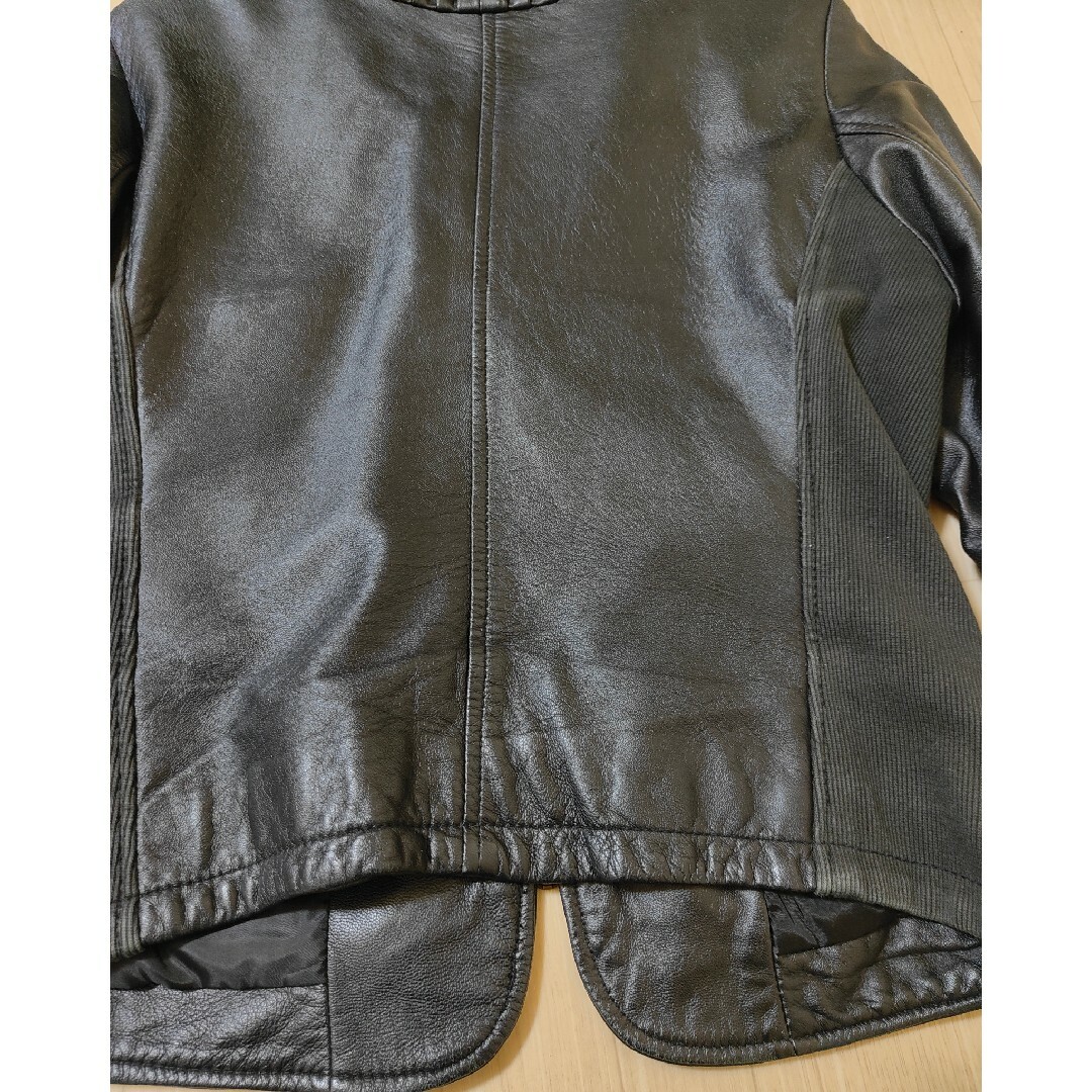 Bou Jeloud(ブージュルード)のBou Jeloudブージュルード 本革 羊革 レザージャケット レディースのジャケット/アウター(ノーカラージャケット)の商品写真