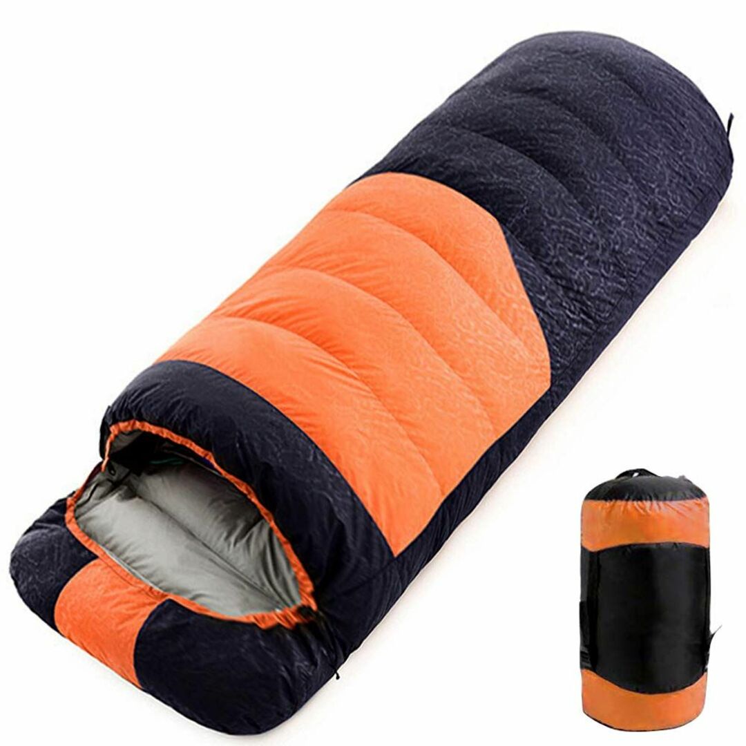 大きめ2個 高級素材 寝袋 シュラフ ワイドサイズ 枕付き 人工ダウン  -15℃対応