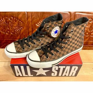 コンバース(CONVERSE)の★レア!コンバース オールスター ダミエ Hi 23.5 チェック 茶 239★(スニーカー)