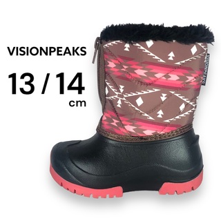 ビジョンピークス(VISIONPEAKS)の【防寒】VISIONPEAKS スノーブーツ　13 14cm 内側ボア素材 茶(ブーツ)