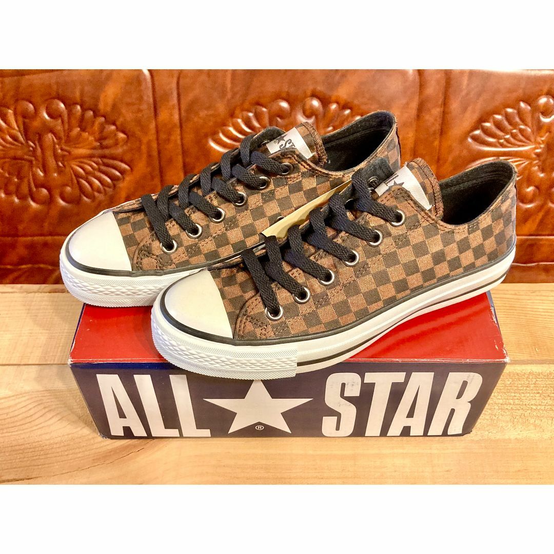 CONVERSE(コンバース)の★希少レア!コンバース オールスター ダミエ 24.5 チェック 茶色 239★ レディースの靴/シューズ(スニーカー)の商品写真