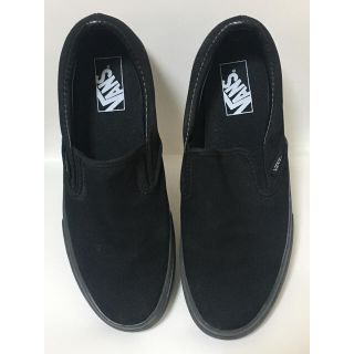 ヴァンズ(VANS)の再 値下げ！VANS スリッポン スニーカー 黒 ブラック 24.5(スニーカー)