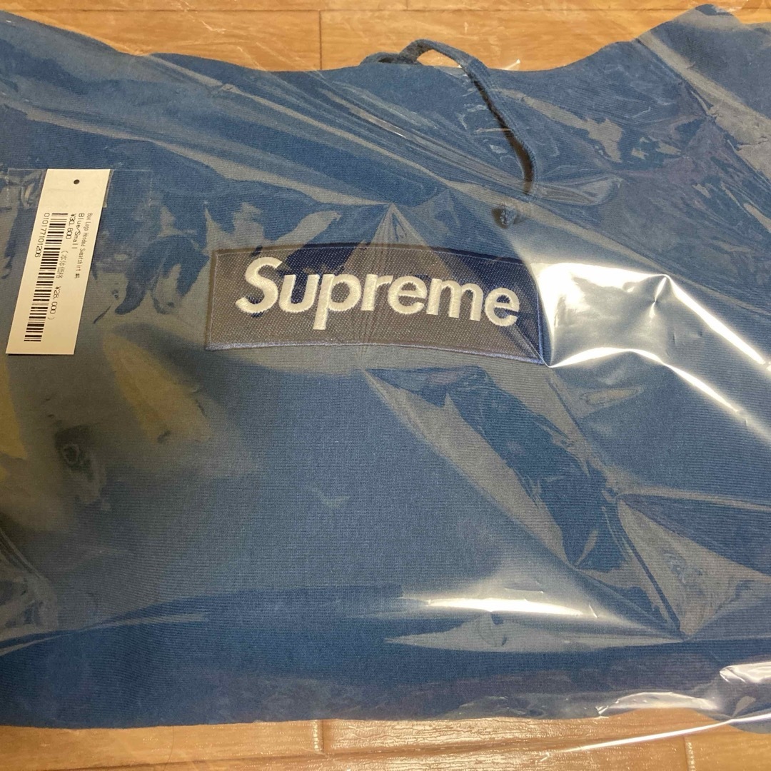 supremeboxlogoSupreme Box Logo Hooded Sweatshirt  Blue