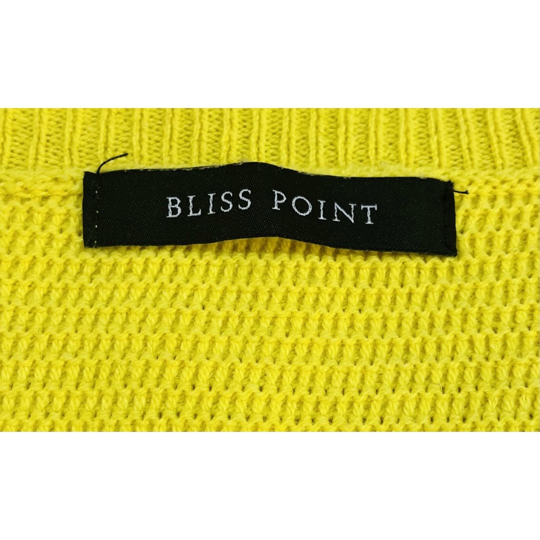 BLISS POINT(ブリスポイント)のBLISSPOINT ブリスポイント　ニット　セーター　綺麗な黄色　M レディースのトップス(ニット/セーター)の商品写真