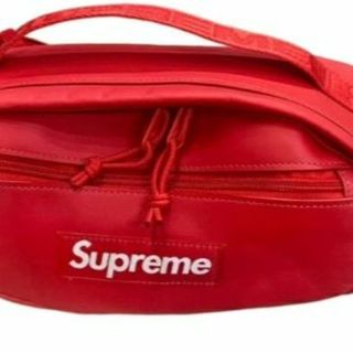 2023FW Supreme Leather Waist Bag Red