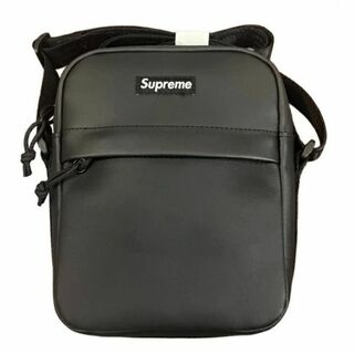 シュプリーム(Supreme)の2023FW Supreme Leather Shoulder Bag Black : P233(ショルダーバッグ)