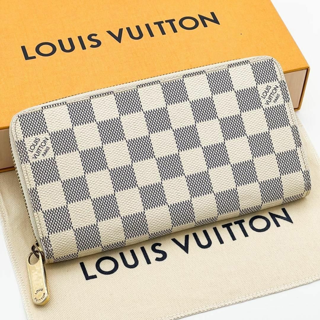 LOUIS VUITTON(ルイヴィトン)のヴィトン ダミエ アズール ジッピーウォレット ラウンド 長財布 N60019 レディースのファッション小物(財布)の商品写真