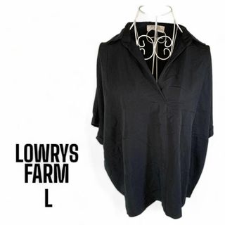 ローリーズファーム(LOWRYS FARM)の[ローリーズファーム] カジュアルシャツ　ブラック　ゆるだぼ　半袖　美品　サマー(シャツ/ブラウス(半袖/袖なし))