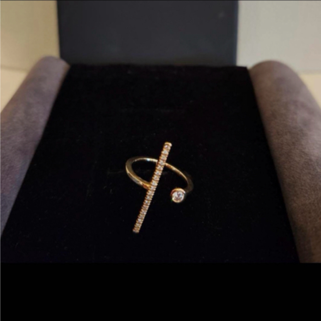 ヒロタカ Gossamer Long Diamond Ring