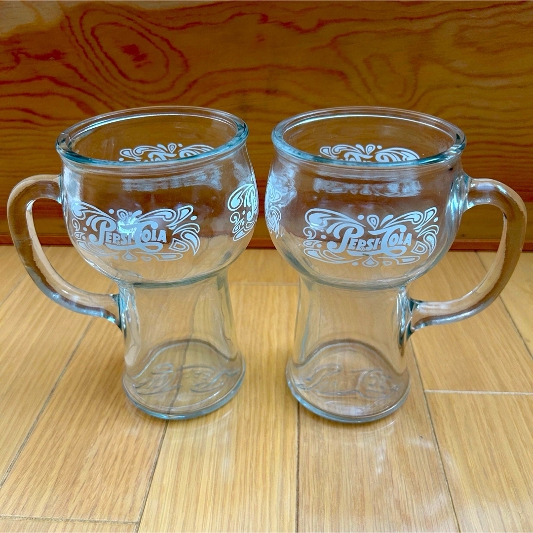 グラス/カップ40年代ロゴ ヴィンテージ PEPSI ペプシコーラ グラス ジョッキ ペア