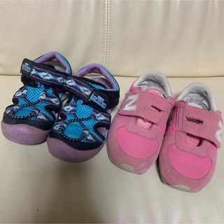 ニューバランス(New Balance)のスニーカー 子ども キッズ 靴 ニューバランス 15cm ピンク 女の子(スニーカー)