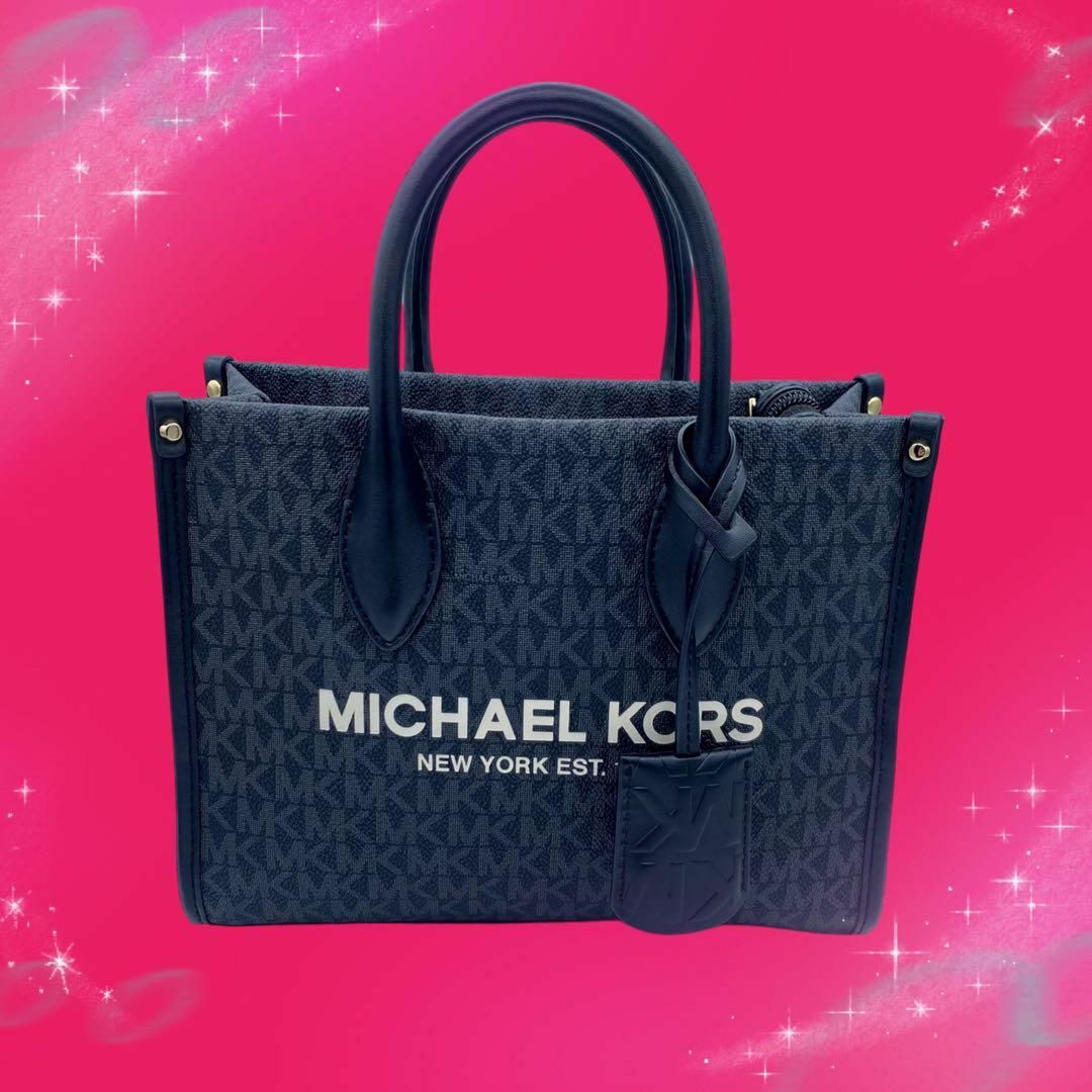 Michael Kors(マイケルコース)の《未使用に近い　超美品》　マイケルコース　総ロゴ　2Wayバッグ　ブラック系 レディースのバッグ(ハンドバッグ)の商品写真