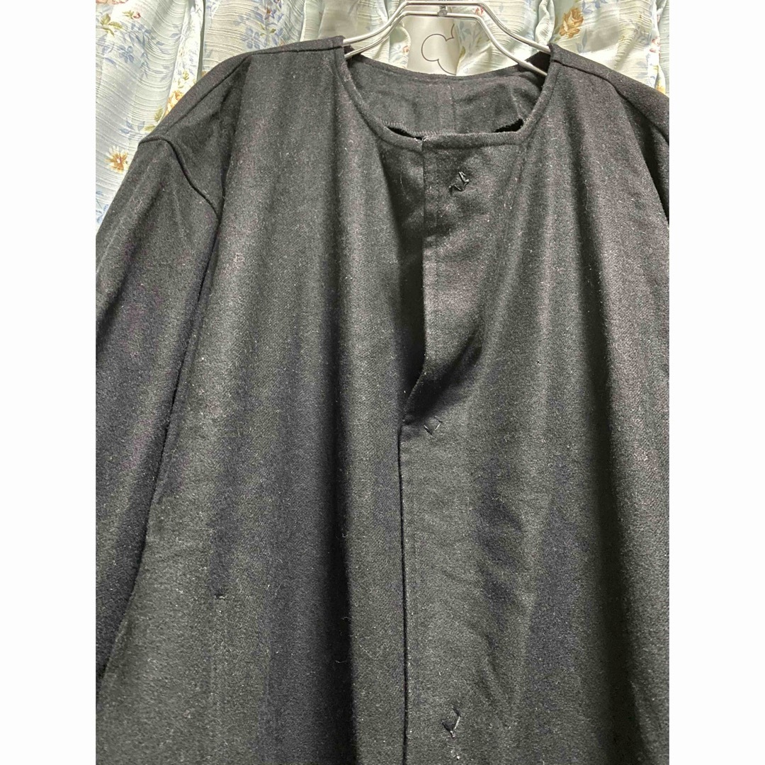 Yohji Yamamoto(ヨウジヤマモト)のヨウジヤマモト  ウールギャバマオカラーロングコート メンズのジャケット/アウター(ステンカラーコート)の商品写真