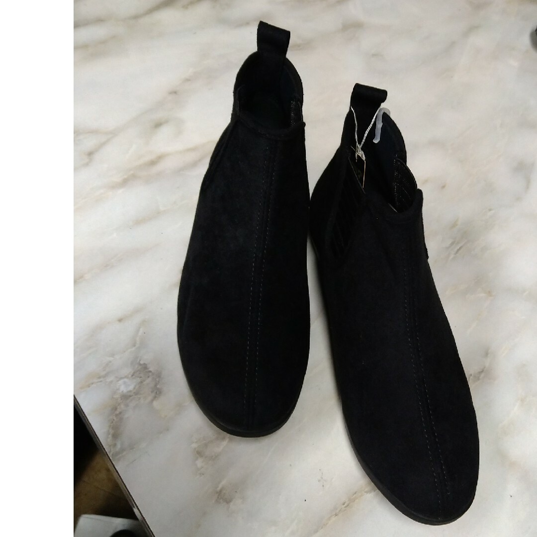 アサヒシューズ(アサヒシューズ)の【未使用】フローラ ショートブーツ　幅広•撥水　23cm 3E ブラック　アサヒ レディースの靴/シューズ(ブーツ)の商品写真