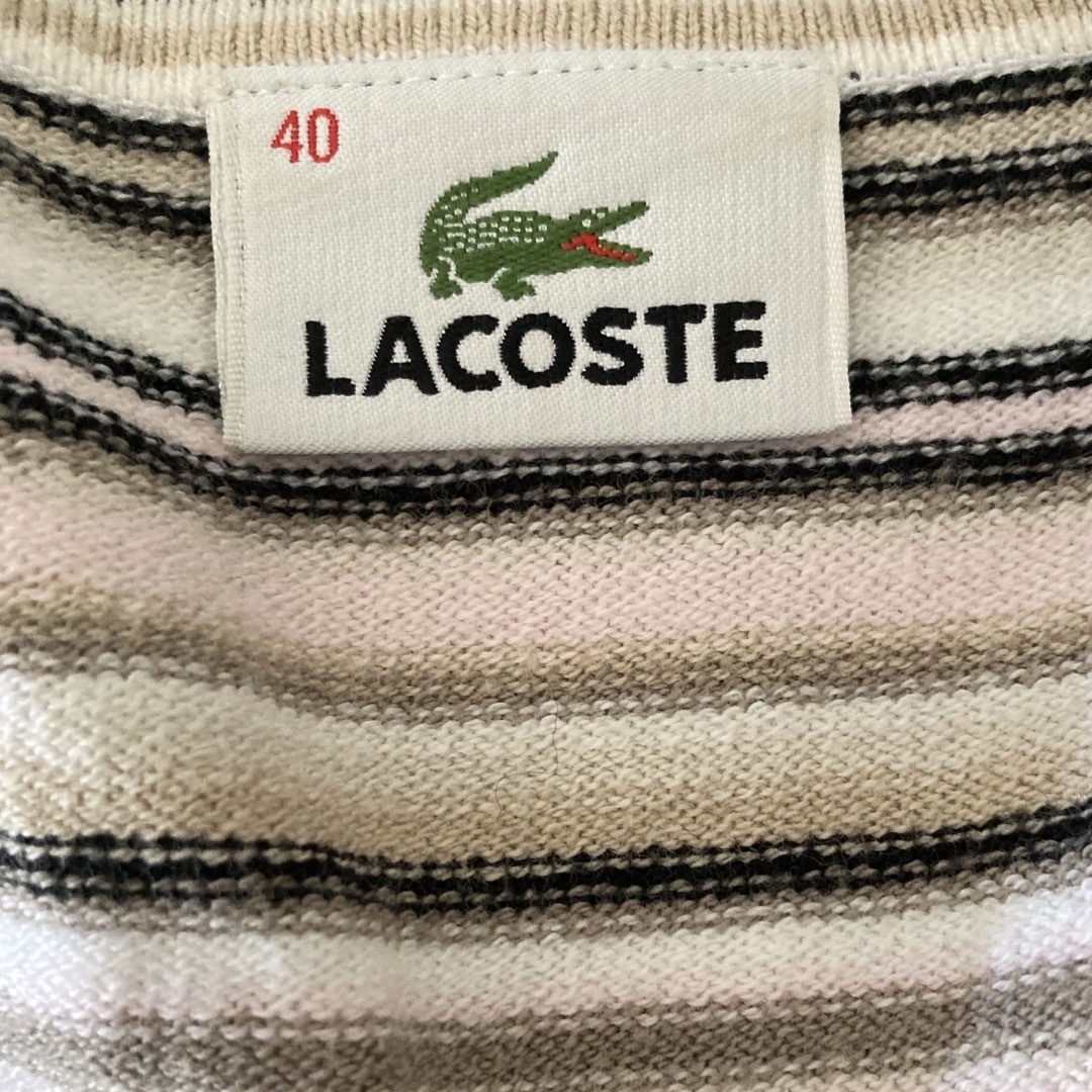 LACOSTE(ラコステ)のラコステ　LACOSTE 長袖ニット　ボーダー レディースのトップス(ニット/セーター)の商品写真