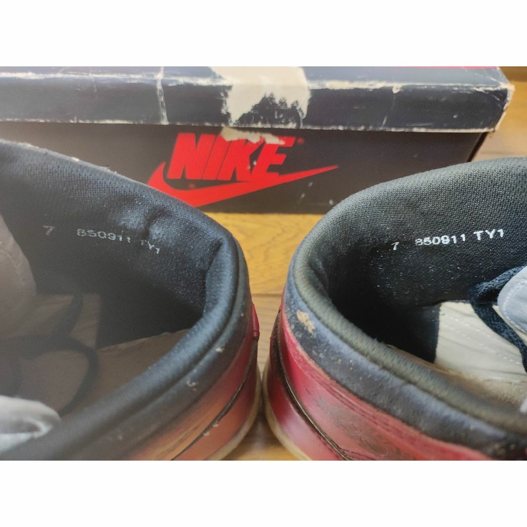 NIKE - 85年製AIR JORDAN1オリジナルCHICAGOairjordan1 ogの通販 NIKE - 85年製AIR JORDAN1オリジナルCHICAGOairjordan1 ogの通販