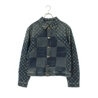 ルイヴィトン(LOUIS VUITTON)のルイヴィトン ×ニゴー  20AW  RM202M UZC HJA10W ジャイアントダミエウェーブスモノグラムデニムジャケット メンズ 50(Gジャン/デニムジャケット)