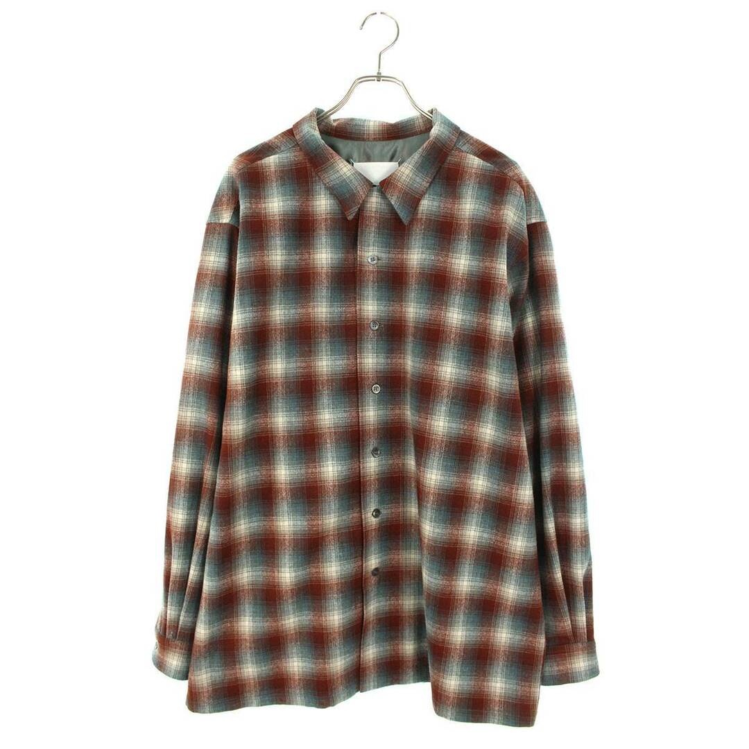 マルタンマルジェラ1 ×ペンドルトン PENDLETON  23AW  S67DT0010 ダブルネームチェックオーバーサイズ長袖シャツ メンズ 40シャツ