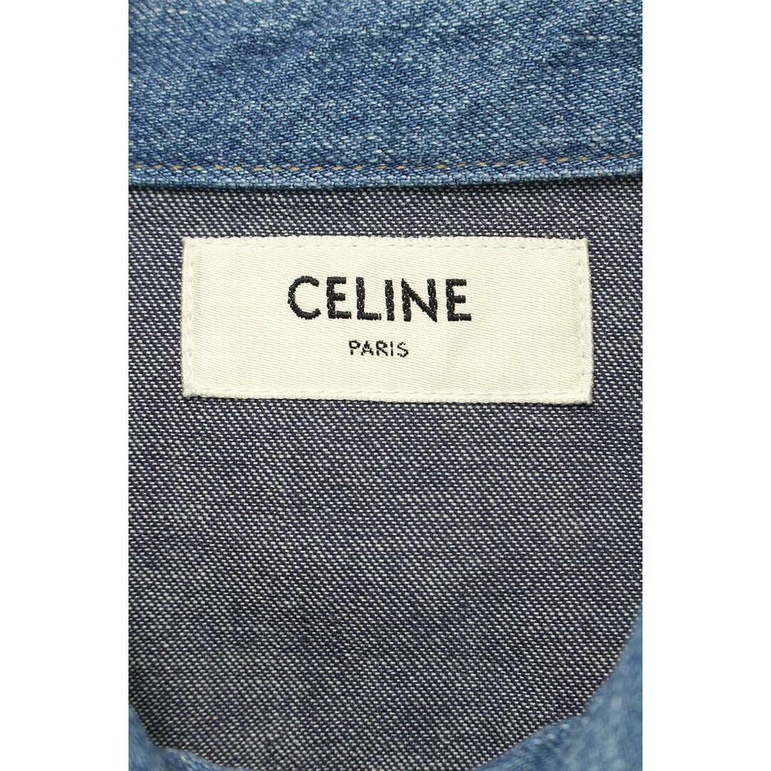 celine(セリーヌ)のセリーヌバイエディスリマン  23AW  2T353521T パッチワークデニムウエスタン長袖シャツ メンズ M メンズのトップス(シャツ)の商品写真