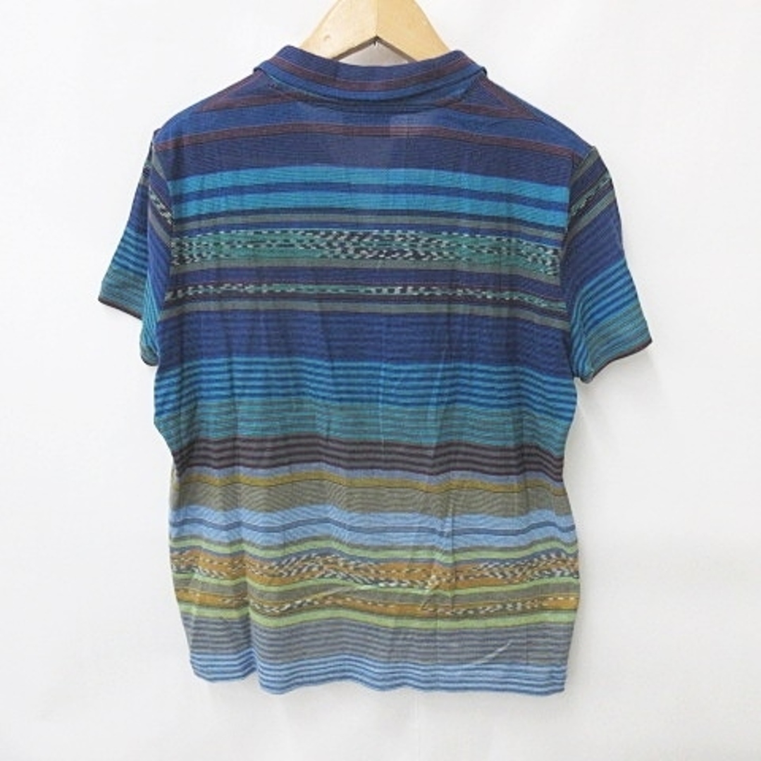 MISSONI(ミッソーニ)のミッソーニ MISSONI シャツ セーター ニット 半袖 ブルー 黄色 56 メンズのトップス(ニット/セーター)の商品写真