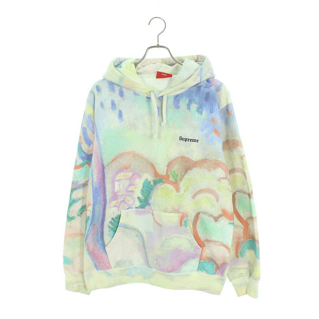 パーカーシュプリーム  18SS  Landscape Hooded Sweatshirt ランドスコーププルオーバーパーカー メンズ L