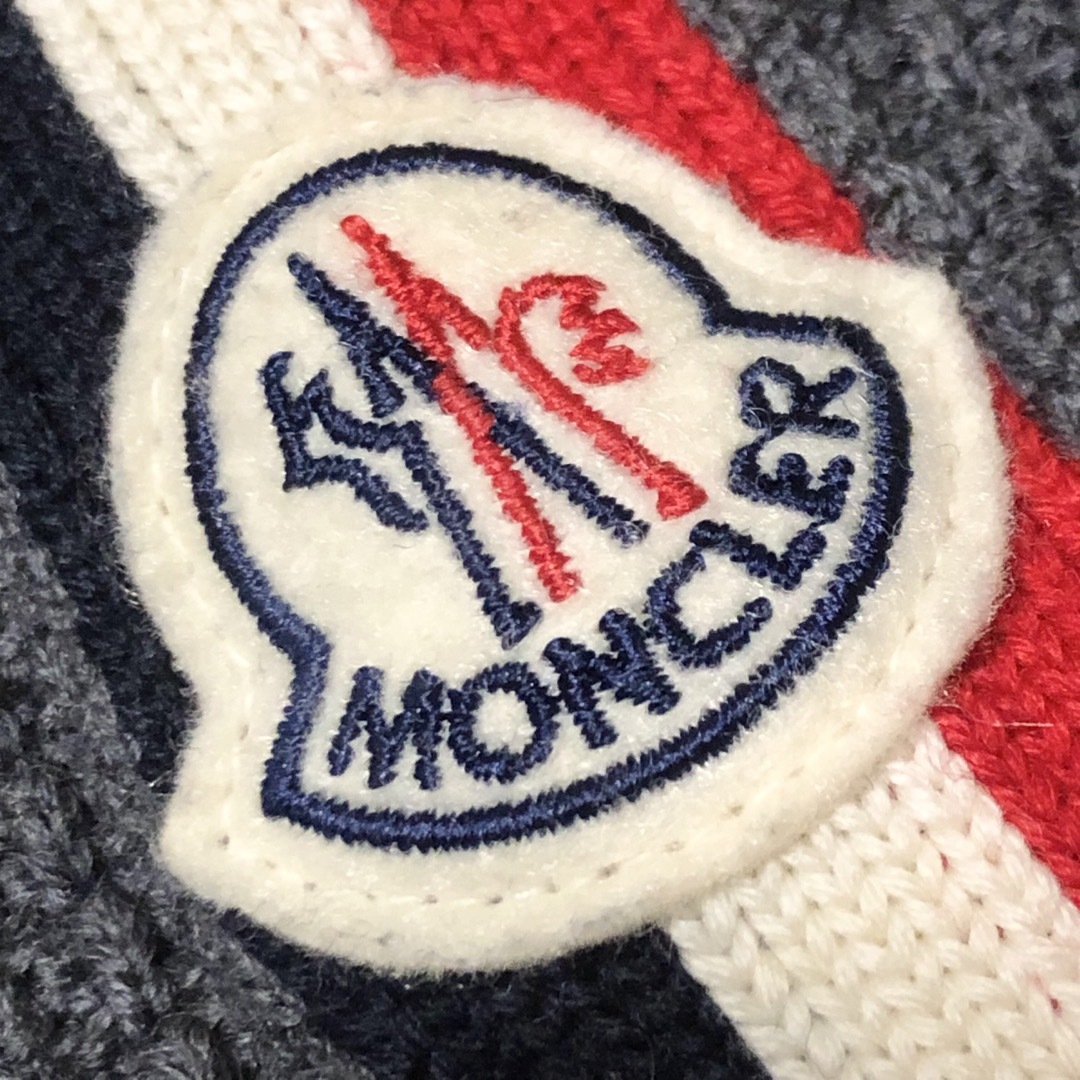 MONCLER(モンクレール)のMONCLER モンクレール ニット 羊毛100% トリコ刺繍 ロゴ入り 美品 メンズのトップス(ニット/セーター)の商品写真