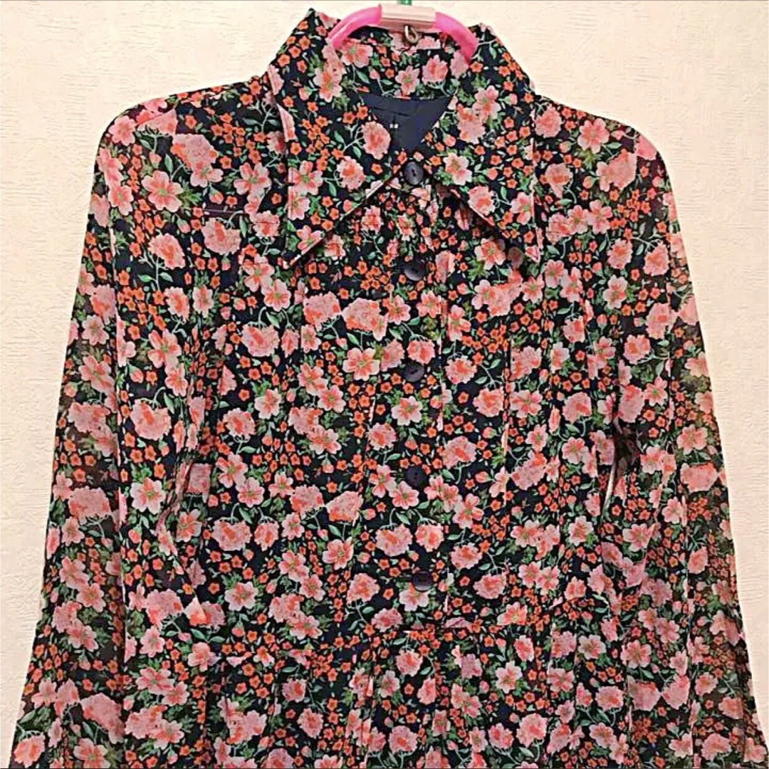 70年代 レトロ 花柄 ワンピース レディースのワンピース(ひざ丈ワンピース)の商品写真
