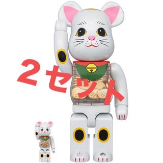 ベアブリック(BE@RBRICK)のBE@RBRICK 招き猫 小判 白メッキ 100％ & 400％(その他)