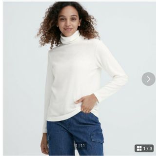 ユニクロ(UNIQLO)のヒートテックフリースタートルネックT（長袖）(ニット/セーター)