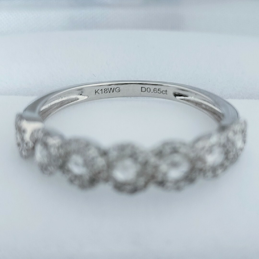 ローズカット ダイヤモンド リング K18WG 0.65ct 2.5g レディースのアクセサリー(リング(指輪))の商品写真