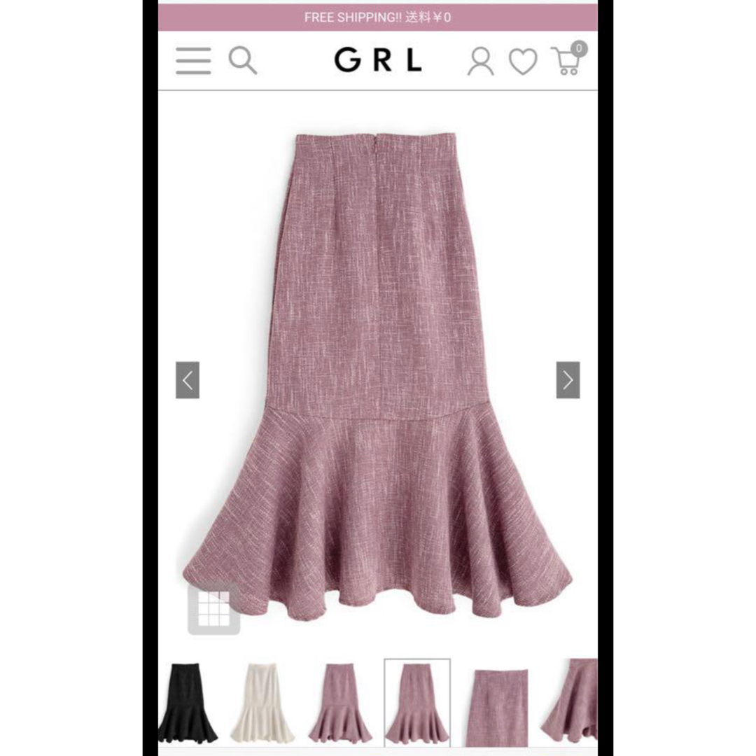 GRL(グレイル)のツイードマーメイドスカート[gc158] レディースのスカート(ロングスカート)の商品写真