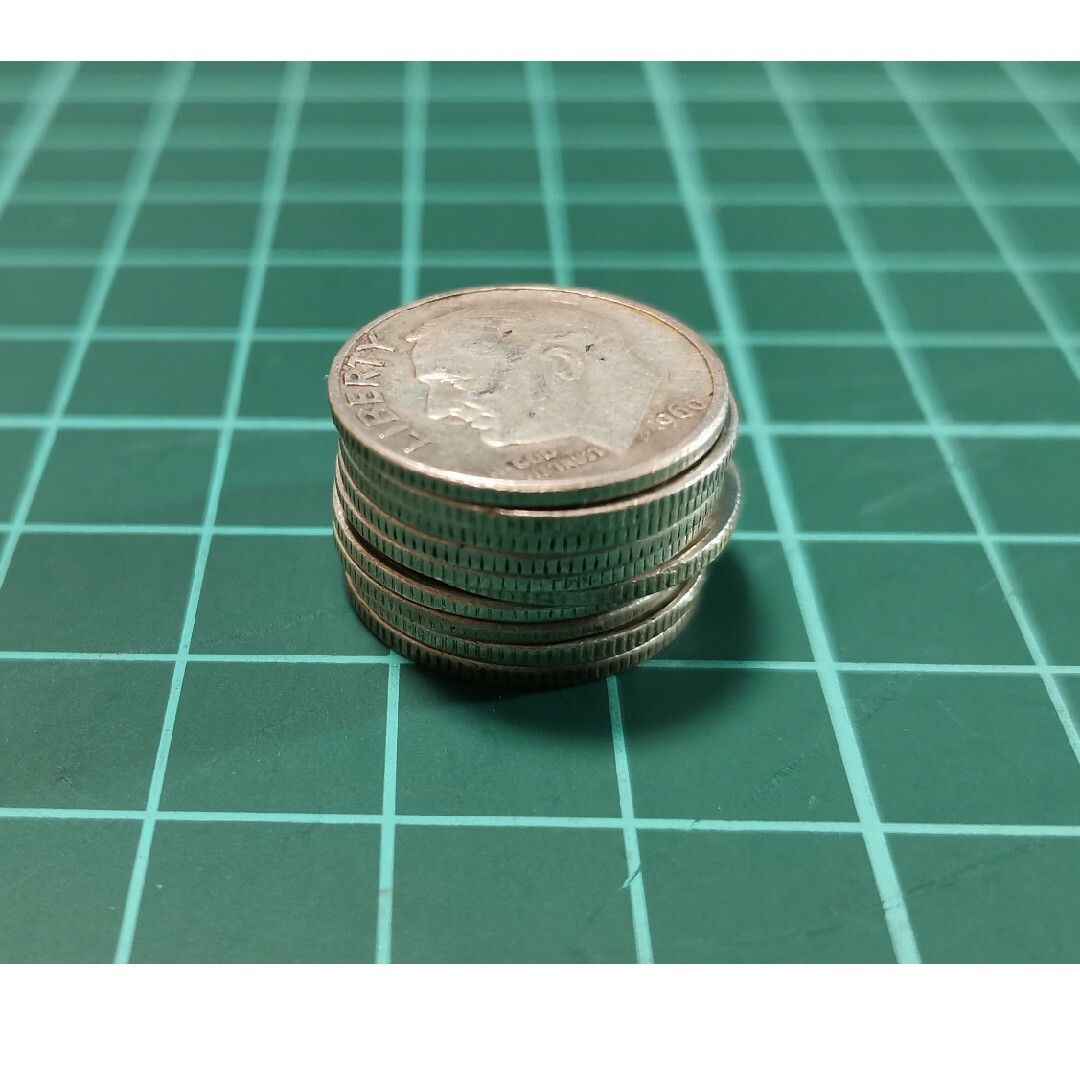 10枚セット ルーズベルト銀貨 10セント ダイム 古銭 全て1964年以前 ②