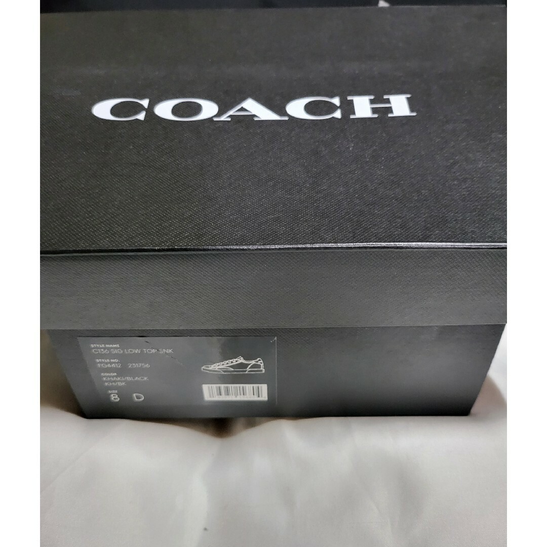 ◆COACH◆【未使用近い】シグネチャー柄メンズスニーカー サイズ8 箱付き