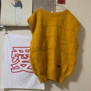 ニット　ベスト　古着　80s 90s vintage(ベスト)