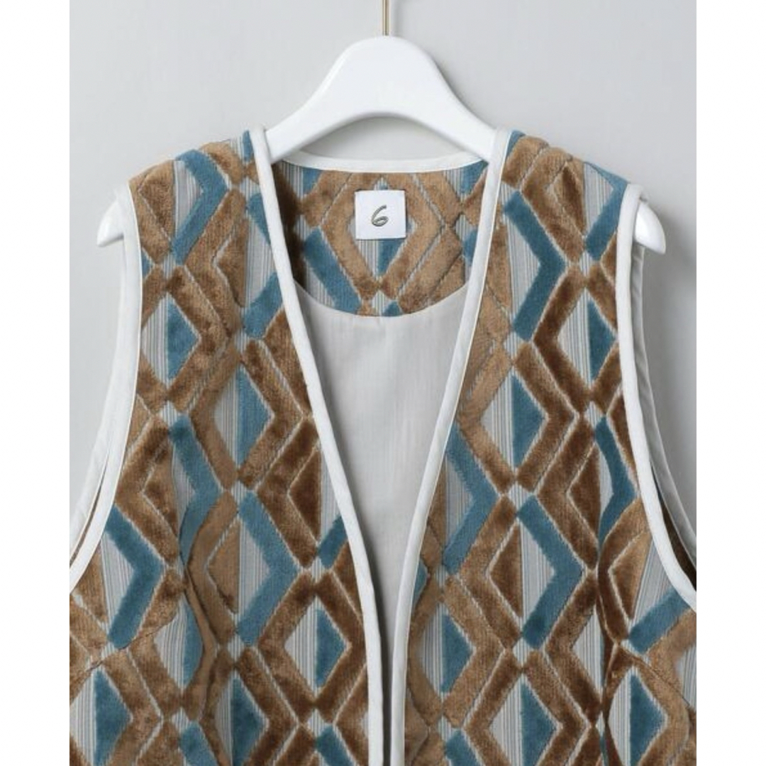 6 (ROKU) - ＜6(ROKU)＞DIAMOND MOTIF CUT PILE VEST ベストの