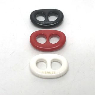 エルメス(Hermes)のエルメス HERMES トリボー シェーヌダンクル 3つセット パステルカラー スカーフリング プラスチック マルチカラー(その他)