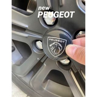 プジョー(Peugeot)のPEUGEOT newプジョーホイールキャップ60mm4枚黒色(ホイール)