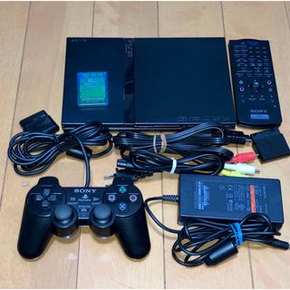 プレイステーション2(PlayStation2)のPS2 薄型本体セット SCPH-77000 メモリーカード・リモコン付き(家庭用ゲーム機本体)