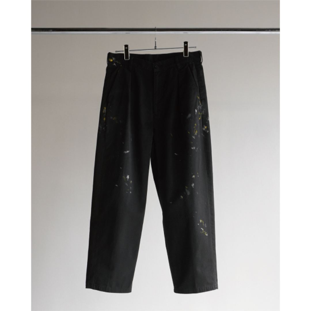 ANCELLM / PAINT CHINO TROUSERS(BLACK)メンズ