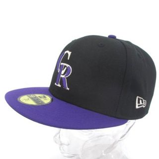 ニューエラー(NEW ERA)のニューエラ コロラドロッキーズ キャップ 野球帽 ブラック パープル 7 1/4(キャップ)