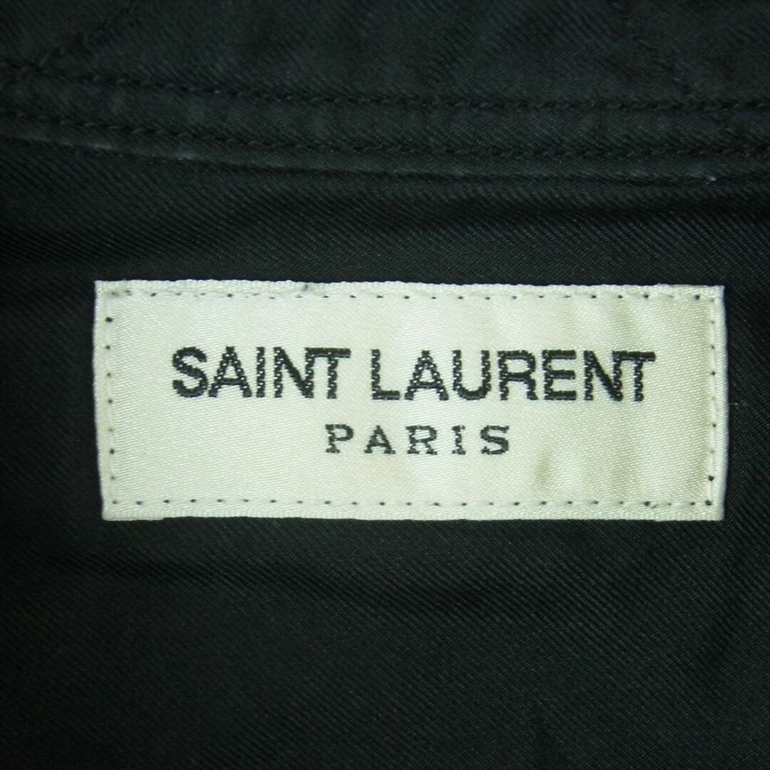 Saint Laurent(サンローラン)のSAINT LAURENT サンローラン 16AW エディ期 オンブレ チェック ネル シャツ 長袖 ブルー系 ブラック系 XS【中古】 メンズのトップス(シャツ)の商品写真