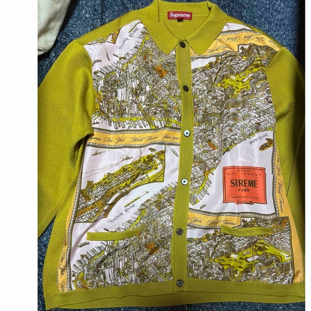 supreme Silk Map Cardigan カーディガン supreme Silk Map Cardigan カーディガン